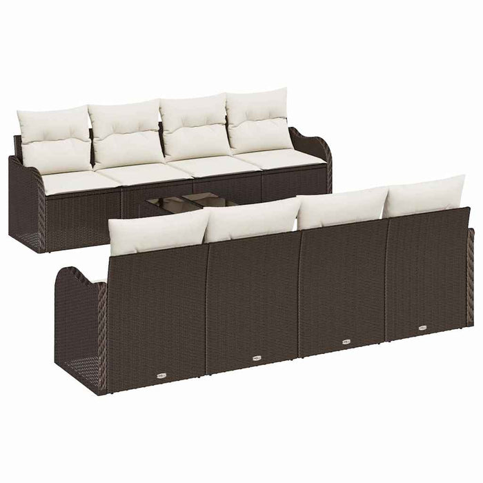 Set de canapele pentru grădină 9 pcs Maro 55 x 55 x 37 cm - WALTI WALTI