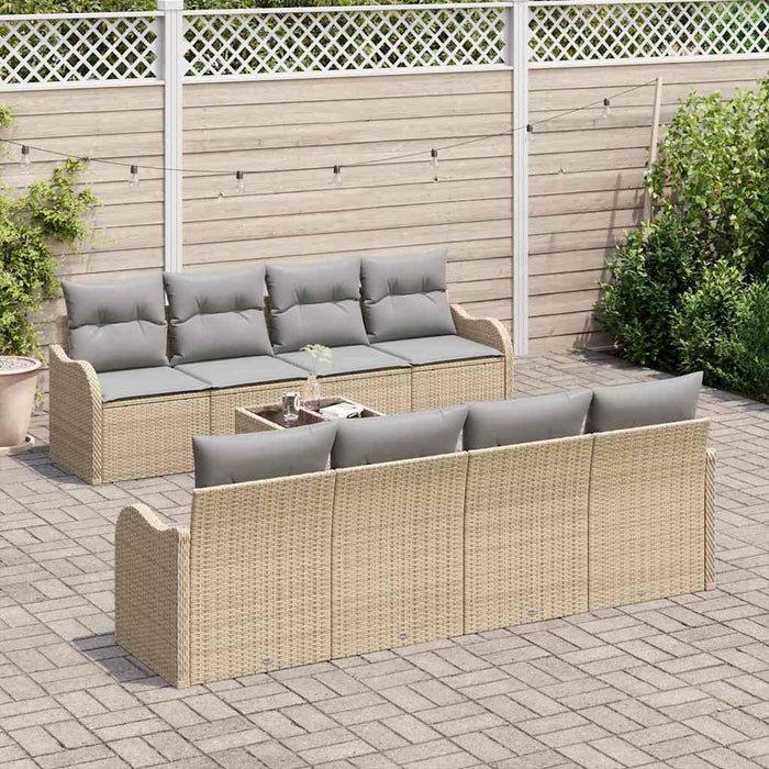 Set de canapele pentru grădină Bej 55 x 55 x 37 cm poliratan - WALTI WALTI