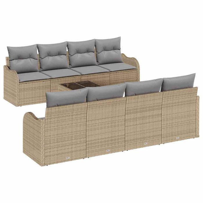 Set de canapele pentru grădină Bej 55 x 55 x 37 cm poliratan - WALTI WALTI