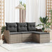 Set de canapele pentru grădină cu pernă 4 pcs Gri Rattan poli - WALTI WALTI