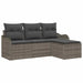 Set de canapele pentru grădină cu pernă 4 pcs Gri Rattan poli - WALTI WALTI