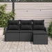 Set de canapele pentru grădină cu pernă 4 pcs Negru Rattan poli - WALTI WALTI