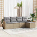 Set de canapele pentru grădină cu pernă 5 pcs Bej Rattan poli - WALTI WALTI