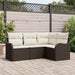 Set de canapele pentru grădină cu pernă 4 pcs Maro Rattan poli - WALTI WALTI