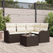 Set de canapele pentru grădină cu pernă 5 pcs Maro Rattan poli - WALTI WALTI