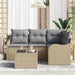 Set de canapele pentru grădină cu pernă 5 pcs Bej Rattan poli - WALTI WALTI