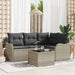 Set de canapele pentru grădină 5 pcs Gri deschis Rattan poli - WALTI WALTI