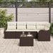 Set de canapele pentru grădină cu pernă 6 pcs Maro Rattan poli - WALTI WALTI