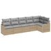 Set de canapele pentru grădină cu pernă 6 pcs Bej Rattan poli - WALTI WALTI