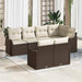 Set de canapele pentru grădină cu pernă 7 pcs Maro Rattan poli - WALTI WALTI