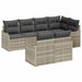 Set de canapele pentru grădină 7 pcs Gri deschis Rattan poli - WALTI WALTI