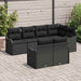 Set de canapele pentru grădină cu pernă 7 pcs Negru Rattan poli - WALTI WALTI