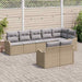 Set de canapele pentru grădină cu pernă 8 pcs Bej Rattan poli - WALTI WALTI