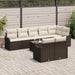 Set de canapele pentru grădină cu pernă 9 pcs Maro Rattan poli - WALTI WALTI
