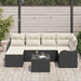 Set de canapele pentru grădină cu pernă 7 pcs Negru Rattan poli - WALTI WALTI