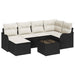 Set de canapele pentru grădină cu pernă 7 pcs Negru Rattan poli - WALTI WALTI