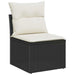 Set de canapele pentru grădină cu pernă 7 pcs Negru Rattan poli - WALTI WALTI