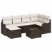 Set de canapele pentru grădină cu pernă 7 pcs Maro Rattan poli - WALTI WALTI