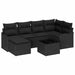 Set de canapele pentru grădină cu pernă 7 pcs Negru Rattan poli - WALTI WALTI