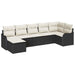 Set de canapele pentru grădină cu pernă 7 pcs Negru Rattan poli - WALTI WALTI