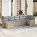 Set de canapele pentru grădină cu pernă 7 pcs Bej Rattan poli - WALTI WALTI
