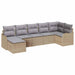 Set de canapele pentru grădină cu pernă 7 pcs Bej Rattan poli - WALTI WALTI