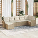 Set de canapele pentru grădină cu pernă 7 pcs Bej Rattan poli - WALTI WALTI
