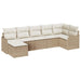 Set de canapele pentru grădină cu pernă 7 pcs Bej Rattan poli - WALTI WALTI