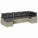 Set de canapele pentru grădină 7 pcs Gri deschis Rattan poli - WALTI WALTI