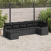 Set de canapele pentru grădină cu pernă 7 pcs Negru Rattan poli - WALTI WALTI