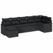 Set de canapele pentru grădină cu pernă 7 pcs Negru Rattan poli - WALTI WALTI