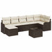 Set de canapele pentru grădină cu pernă 8 pcs Maro Rattan poli - WALTI WALTI