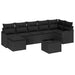 Set de canapele pentru grădină cu pernă 8 pcs Negru Rattan poli - WALTI WALTI
