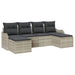 Set de canapele pentru grădină 6 pcs Gri deschis Rattan poli - WALTI WALTI