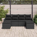 Set de canapele pentru grădină cu pernă 6 pcs Negru Rattan poli - WALTI WALTI