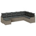 Set de canapele pentru grădină cu pernă 8 pcs Gri Rattan poli - WALTI WALTI