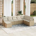 Set de canapele pentru grădină cu pernă 8 pcs Bej Rattan poli - WALTI WALTI