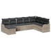 Set de canapele pentru grădină 8 pcs Gri deschis Rattan poli - WALTI WALTI