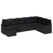 Set de canapele pentru grădină cu pernă 8 pcs Negru Rattan poli - WALTI WALTI