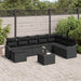 Set de canapele pentru grădină cu pernă 9 pcs Negru Rattan poli - WALTI WALTI
