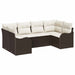 Set de canapele pentru grădină cu pernă 6 pcs Maro Rattan poli - WALTI WALTI