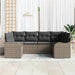 Set de canapele pentru grădină cu pernă 6 pcs Gri Rattan poli - WALTI WALTI