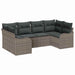 Set de canapele pentru grădină cu pernă 6 pcs Gri Rattan poli - WALTI WALTI