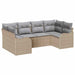 Set de canapele pentru grădină cu pernă 6 pcs Bej Rattan poli - WALTI WALTI