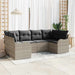 Set de canapele pentru grădină 6 pcs Gri deschis Rattan poli - WALTI WALTI