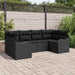 Set de canapele pentru grădină cu pernă 6 pcs Negru Rattan poli - WALTI WALTI