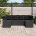 Set de canapele pentru grădină cu pernă 6 pcs Negru Rattan poli - WALTI WALTI