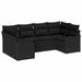 Set de canapele pentru grădină cu pernă 6 pcs Negru Rattan poli - WALTI WALTI
