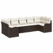 Set de canapele pentru grădină cu pernă 7 pcs Maro Rattan poli - WALTI WALTI