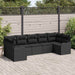 Set de canapele pentru grădină cu pernă 7 pcs Negru Rattan poli - WALTI WALTI